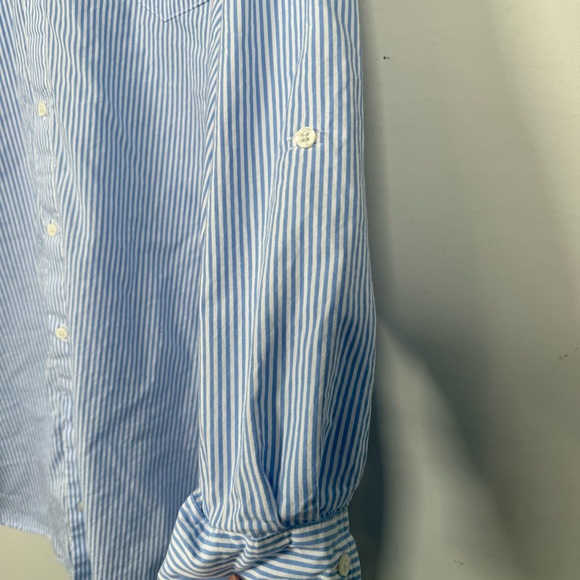 Lauren Ralph Lauren striped cotton poplin sleep shirt, Size 2X, 100% Cotton - Picture 7 of 16